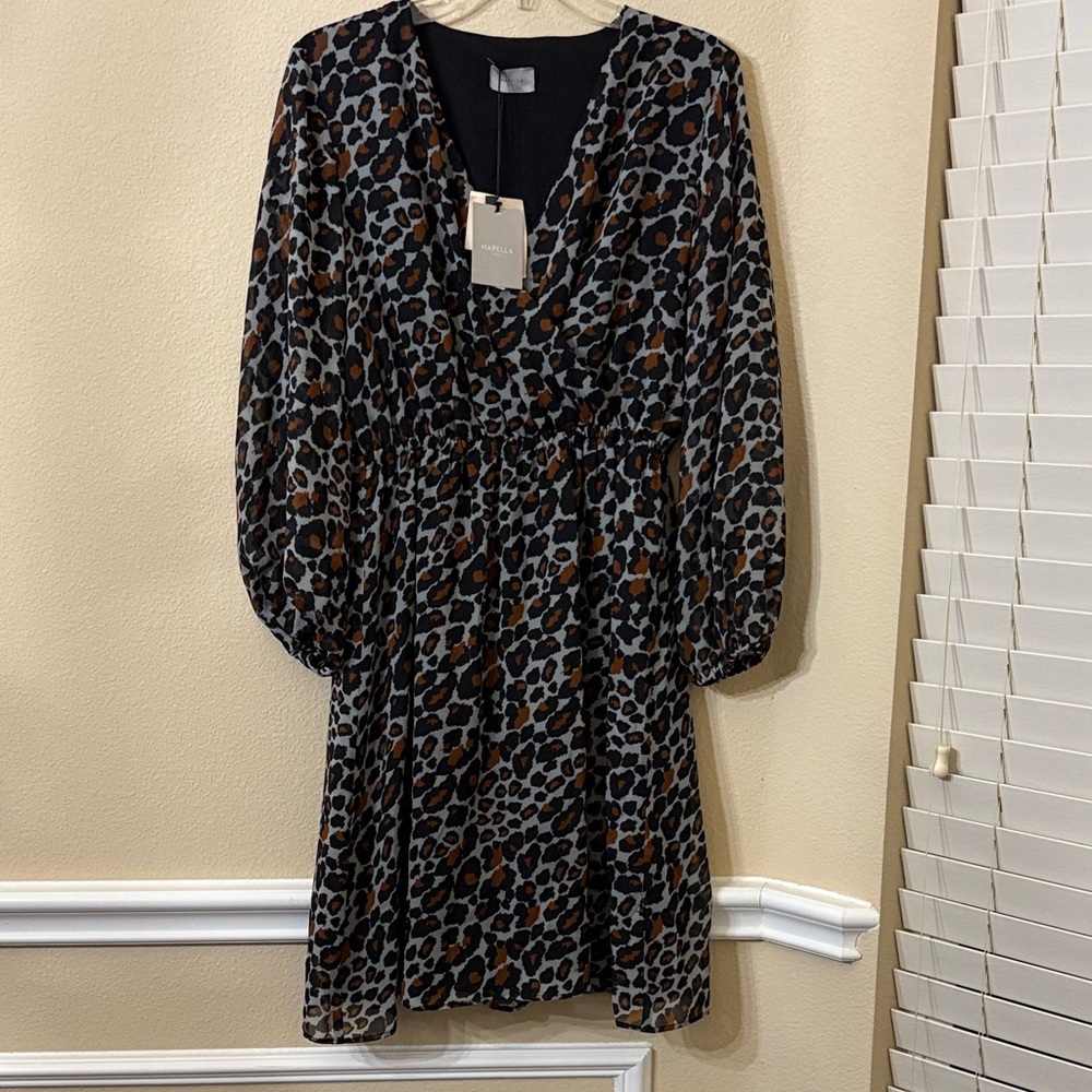 MARELLA Animal Print Long Sleeve Dress
